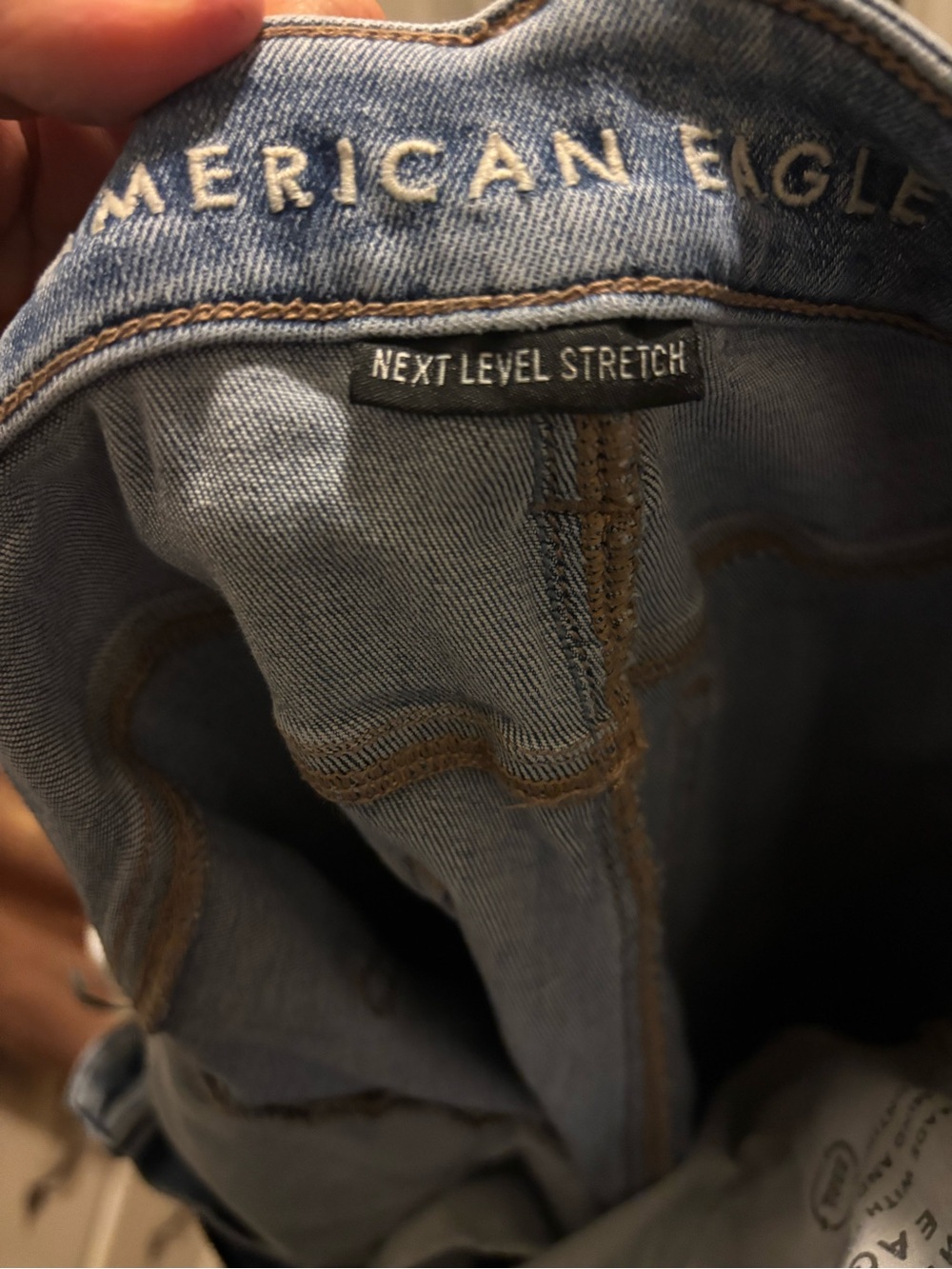 American Eagle Outfitters Light Wash Wide Leg Flare Jeans - Picture 5 of 5